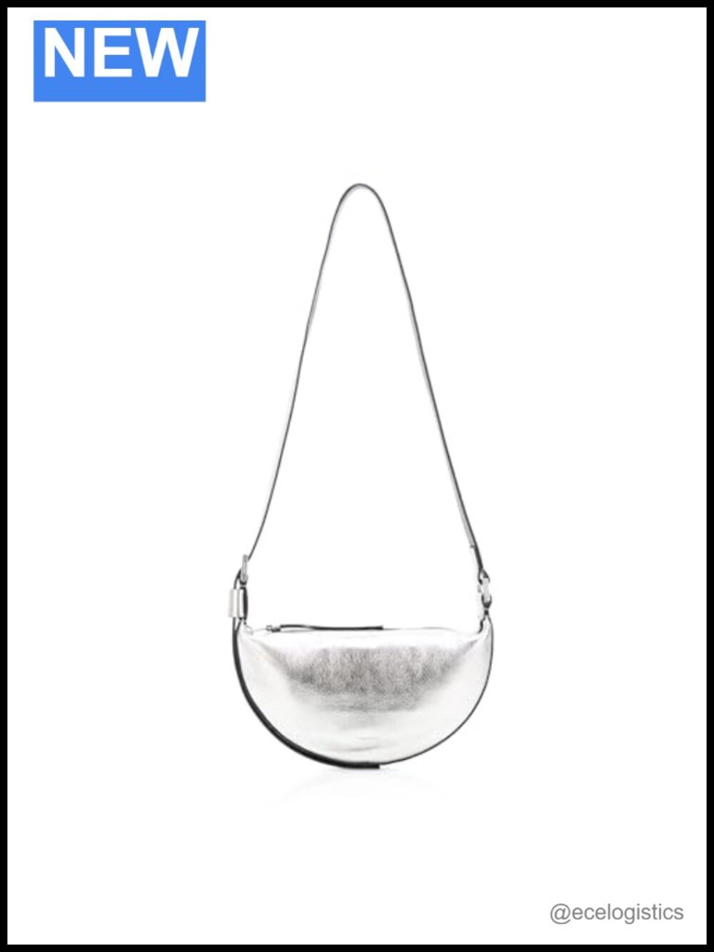 AllSaints Half Moon Leather Crossbody Bag